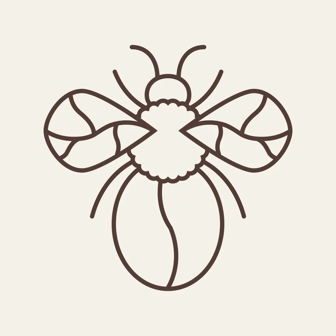 Ilustración de la abeja nativa polinizadora, guardiana de los cafetales de Pie de Monte